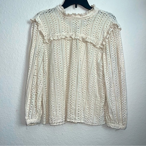 Madewell Ivory Eyelet Blouse - Picture 1 of 5